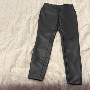 a new day faux leather Black Leggings Xu’s